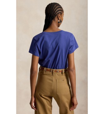 Polo Ralph Lauren Strickshirt mit V-Ausschnitt blau