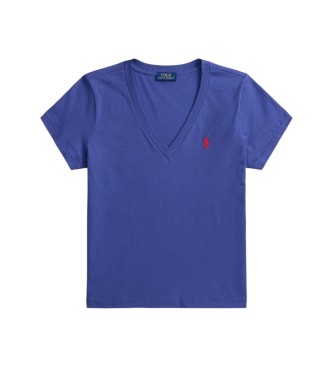 Polo Ralph Lauren Strickshirt mit V-Ausschnitt blau