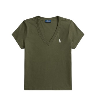 Polo Ralph Lauren Strickshirt mit V-Ausschnitt grün