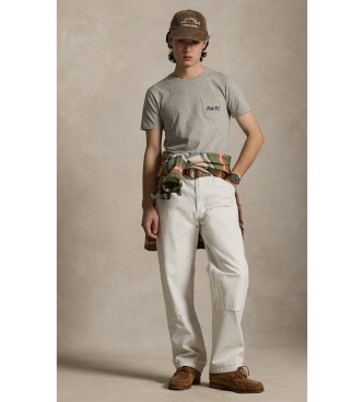 Polo Ralph Lauren T-shirt de malha com urso Polo cinzento