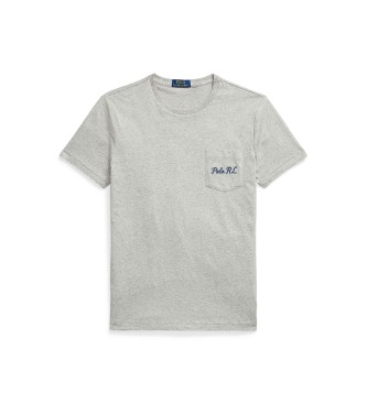 Polo Ralph Lauren T-shirt de malha com urso Polo cinzento