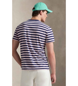 Polo Ralph Lauren Maglietta in maglia a righe Classic Fit rosa