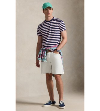 Polo Ralph Lauren Maglietta in maglia a righe Classic Fit rosa
