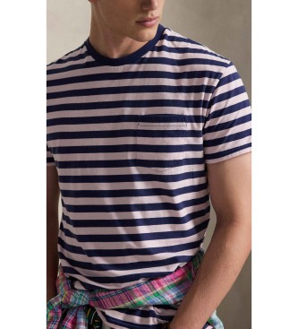 Polo Ralph Lauren Maglietta in maglia a righe Classic Fit rosa