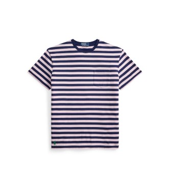 Polo Ralph Lauren Maglietta in maglia a righe Classic Fit rosa
