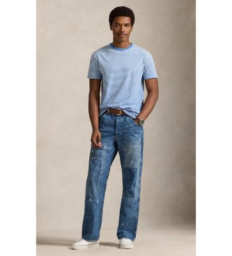 Polo Ralph Lauren T-shirt de malha �s riscas Classic Fit azul