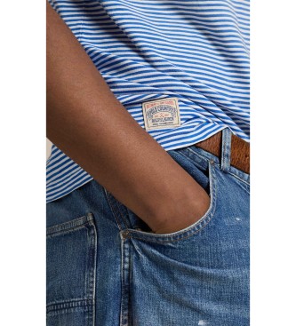 Polo Ralph Lauren T-shirt de malha �s riscas Classic Fit azul