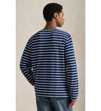 Polo Ralph Lauren T-shirt de malha com riscas em azul marinho Classic Fit