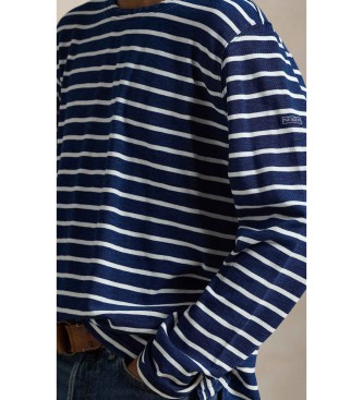 Polo Ralph Lauren T-shirt de malha com riscas em azul marinho Classic Fit