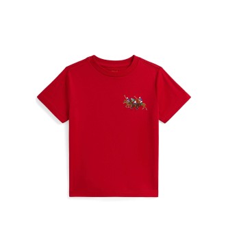 Polo Ralph Lauren Gebreid T-shirt met driedubbel rood paard