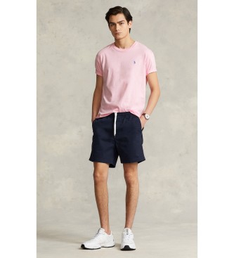 Polo Ralph Lauren T-shirt de malha Slim Fit personalizada cor-de-rosa