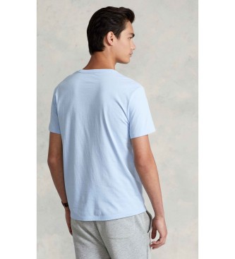 Polo Ralph Lauren T-shirt de malha Slim Fit personalizada azul