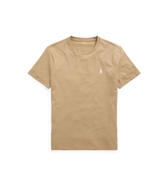 Polo Ralph Lauren Custom Slim Fit Strick-T-Shirt braun