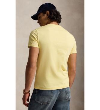 Polo Ralph Lauren Maglietta in maglia Custom Slim Fit giallo