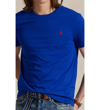 Polo Ralph Lauren T-shirt de malha slim fit personalizada azul