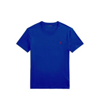 Polo Ralph Lauren T-shirt de malha slim fit personalizada azul