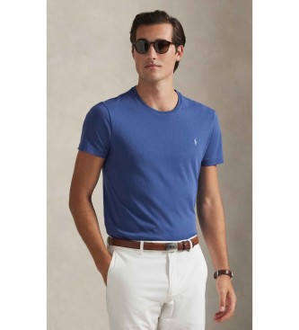 Polo Ralph Lauren T-shirt de malha Slim Fit personalizada azul