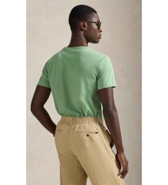 Polo Ralph Lauren T-shirt de malha Slim Fit personalizada verde