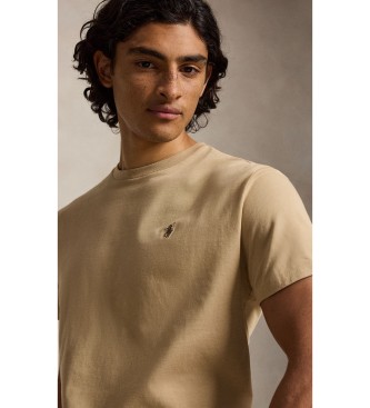 Polo Ralph Lauren T-shirt en maille Custom Slim Fit beige
