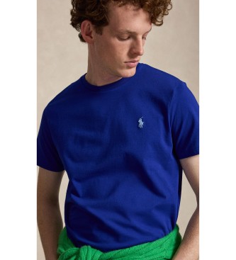 Polo Ralph Lauren T-shirt en maille Custom Slim Fit bleu