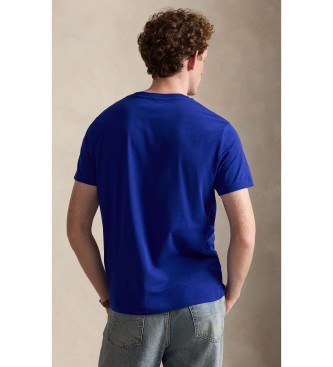 Polo Ralph Lauren T-shirt en maille Custom Slim Fit bleu