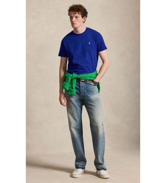 Polo Ralph Lauren T-shirt en maille Custom Slim Fit bleu