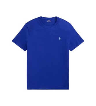 Polo Ralph Lauren T-shirt en maille Custom Slim Fit bleu