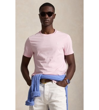 Polo Ralph Lauren Camiseta de malha Custom Slim Fit rosa