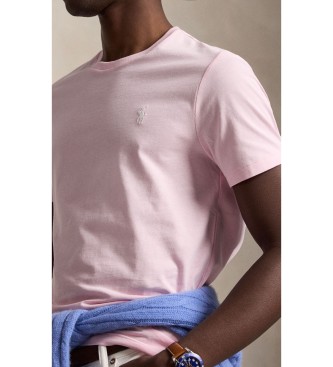 Polo Ralph Lauren Camiseta de malha Custom Slim Fit rosa