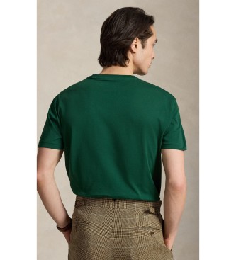 Polo Ralph Lauren T-shirt en maille Custom Slim Fit vert foncé