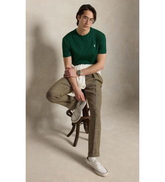 Polo Ralph Lauren T-shirt en maille Custom Slim Fit vert foncé