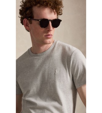 Polo Ralph Lauren T-shirt en maille Custom Slim Fit gris