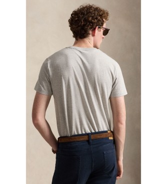 Polo Ralph Lauren T-shirt en maille Custom Slim Fit gris