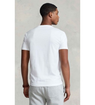 Polo Ralph Lauren T-shirt en maille Custom Slim Fit blanc