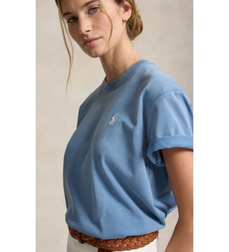 Polo Ralph Lauren Blå strikcotton t-shirt