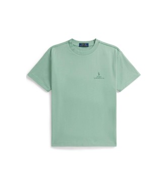 Polo Ralph Lauren T-shirt verde in maglia di cotone vestibilit� ampia