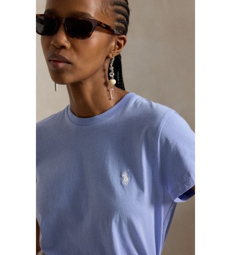 Polo Ralph Lauren Hellblaues Classic Fit T-Shirt aus Baumwollstrick
