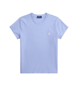 Polo Ralph Lauren Hellblaues Classic Fit T-Shirt aus Baumwollstrick