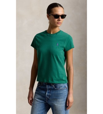 Polo Ralph Lauren Grünes Classic Fit T-Shirt aus Baumwollstrick
