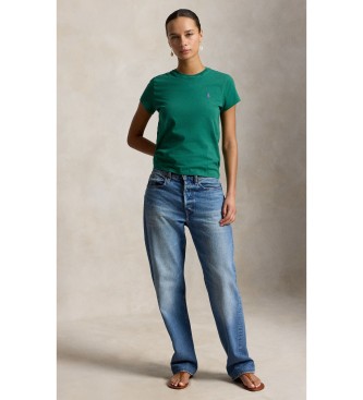 Polo Ralph Lauren Grünes Classic Fit T-Shirt aus Baumwollstrick