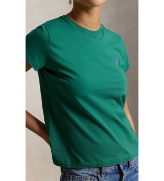 Polo Ralph Lauren Grünes Classic Fit T-Shirt aus Baumwollstrick