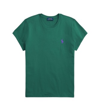 Polo Ralph Lauren Grünes Classic Fit T-Shirt aus Baumwollstrick