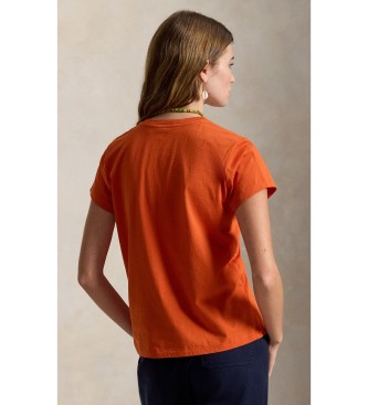 Polo Ralph Lauren T-shirt en maille de coton Classic Fit orange