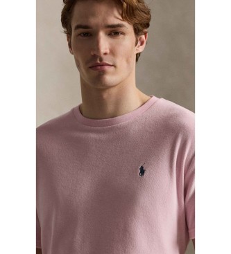 Polo Ralph Lauren T-shirt de malha turca Classic Fit cor-de-rosa