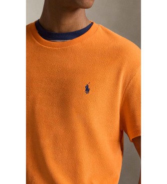 Polo Ralph Lauren T-shirt de malha turca Classic Fit cor de laranja