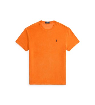 Polo Ralph Lauren T-shirt de malha turca Classic Fit cor de laranja