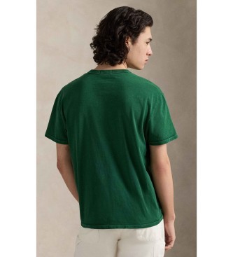 Polo Ralph Lauren T-shirt de malha verde estampada Classic Fit