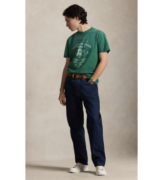 Polo Ralph Lauren T-shirt de malha verde estampada Classic Fit