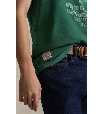 Polo Ralph Lauren T-shirt de malha verde estampada Classic Fit