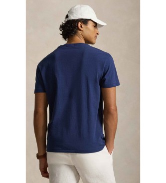 Polo Ralph Lauren T-shirt de malha com estampado azul-marinho Classic Fit